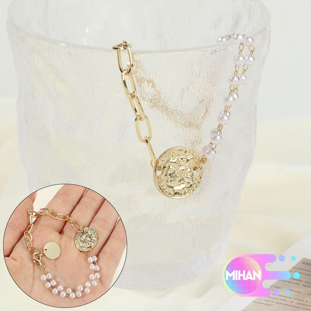 Vòng đeo tay bằng hợp kim đính ngọc trai nhân tạo MIHAN1 thời trang sang trọng cho nữ