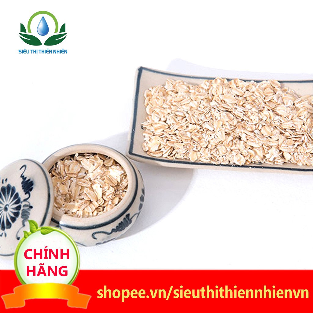 Yến mạch nguyên chất Mộc Sắc 200g, loại bột uống liền và hạt cán dẹt vỡ cho bé ăn dặm hoặc ăn kiêng