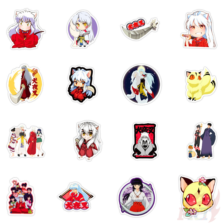 Bộ 50 Miếng Dán Họa Tiết Hoạt Hình Inuyasha - Series 06 Sesshoumaru Naraku Độc Đáo Trang Trí Vali / Laptop Diy