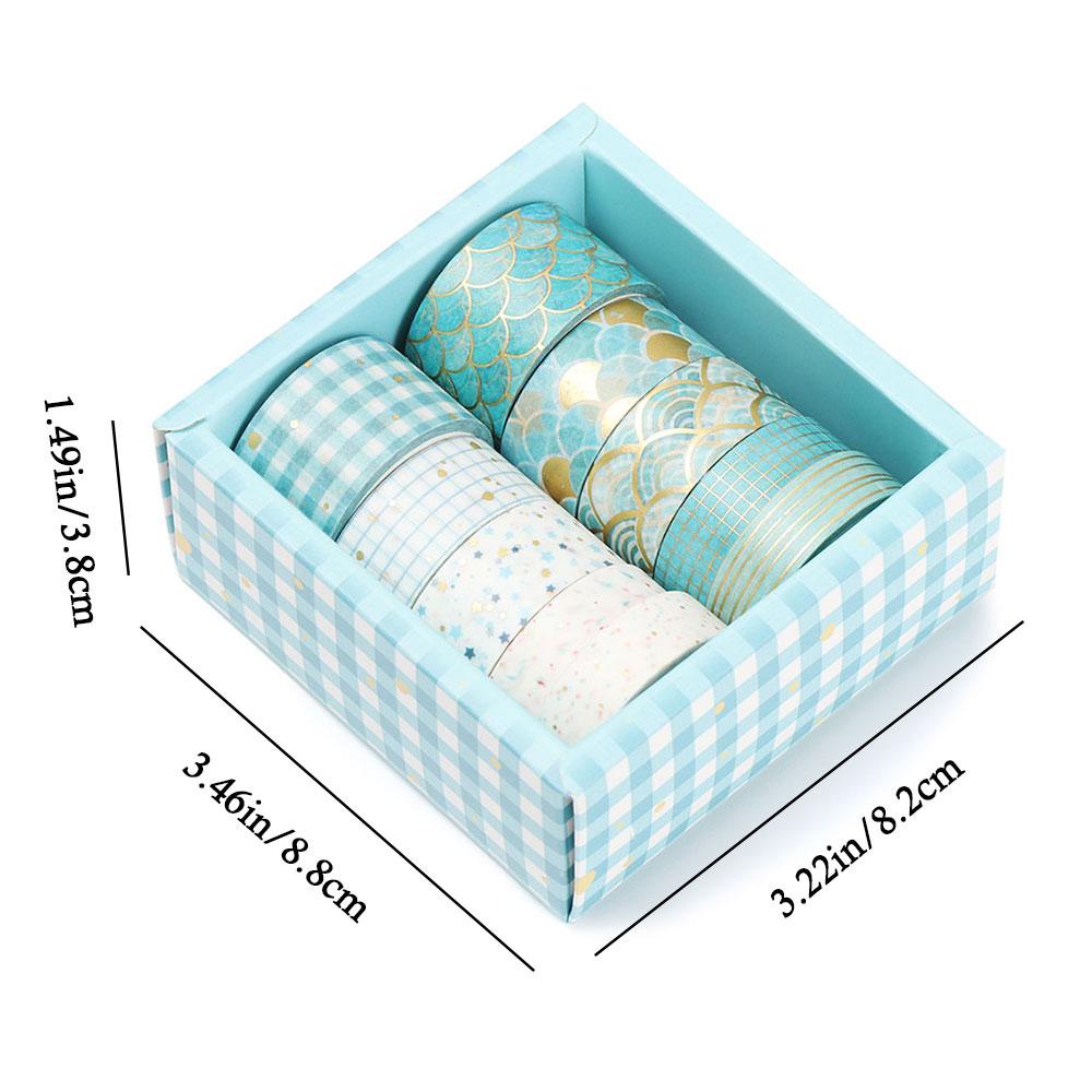 PISTA Cuộn Băng Dính Washi In Họa Tiết Hoa Nhiều Màu Sắc Trang Trí Sổ Tay Nhật Ký