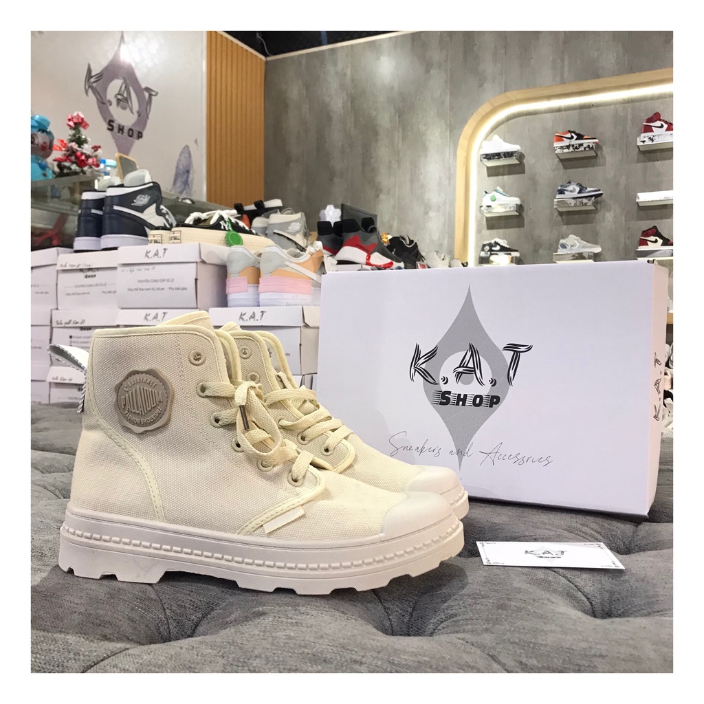 Giày Sneakers Nữ Palladium Full Kem