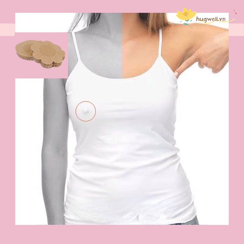 Miếng dán nhũ hoa dùng 1 lần vải không dệt thoáng khí hình tròn/hình giọt nước/hình quả đào/hình trái tim/hình hoa