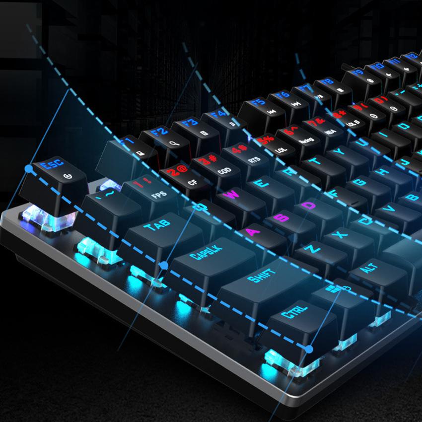 Bàn Phím Cơ Gaming RGB SIDOTECH YINDIAO K100 Chuẩn Cơ Full Led 104 Phím Có Kê Tay Chống Mỏi Bảo Hành 12 Tháng