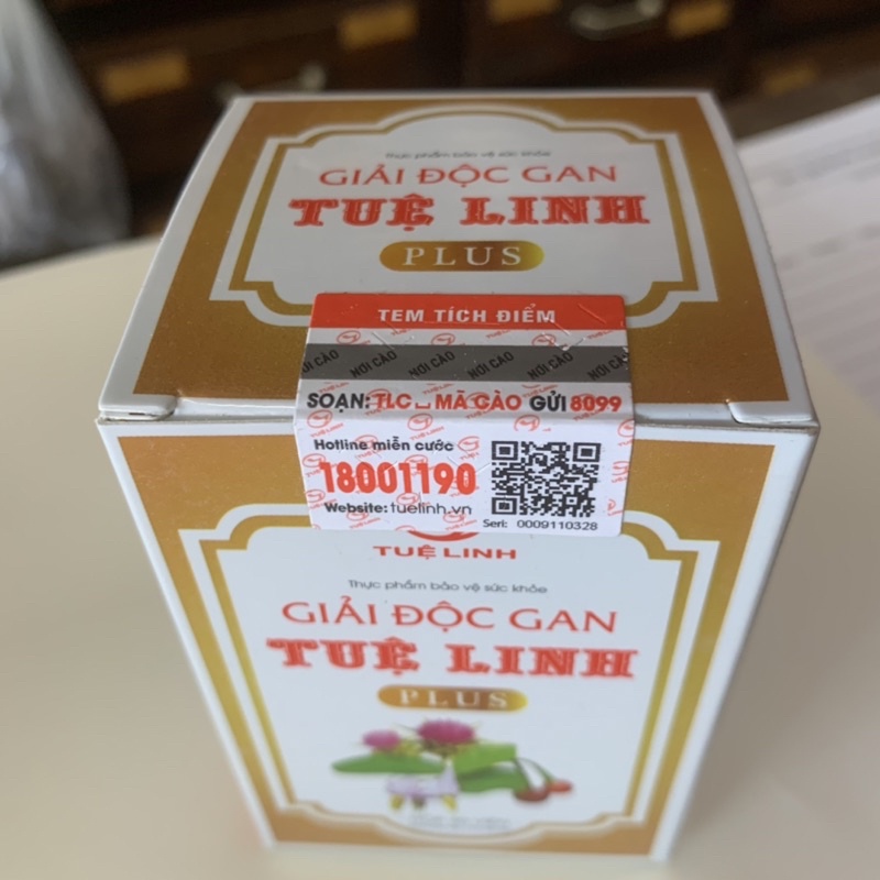 Giải Độc Gan Tuệ Linh Plus - Mới 2022 cải tiến - Hộp 60 viên - Bảo vệ & phục hồi gan, giảm men gan, Viêm gan virus