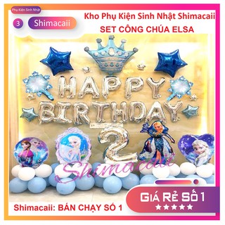 SET TRANG TRÍ SINH NHẬT BONG BÓNG CÔNG CHÚA ELSA CHO BÉ GÁI