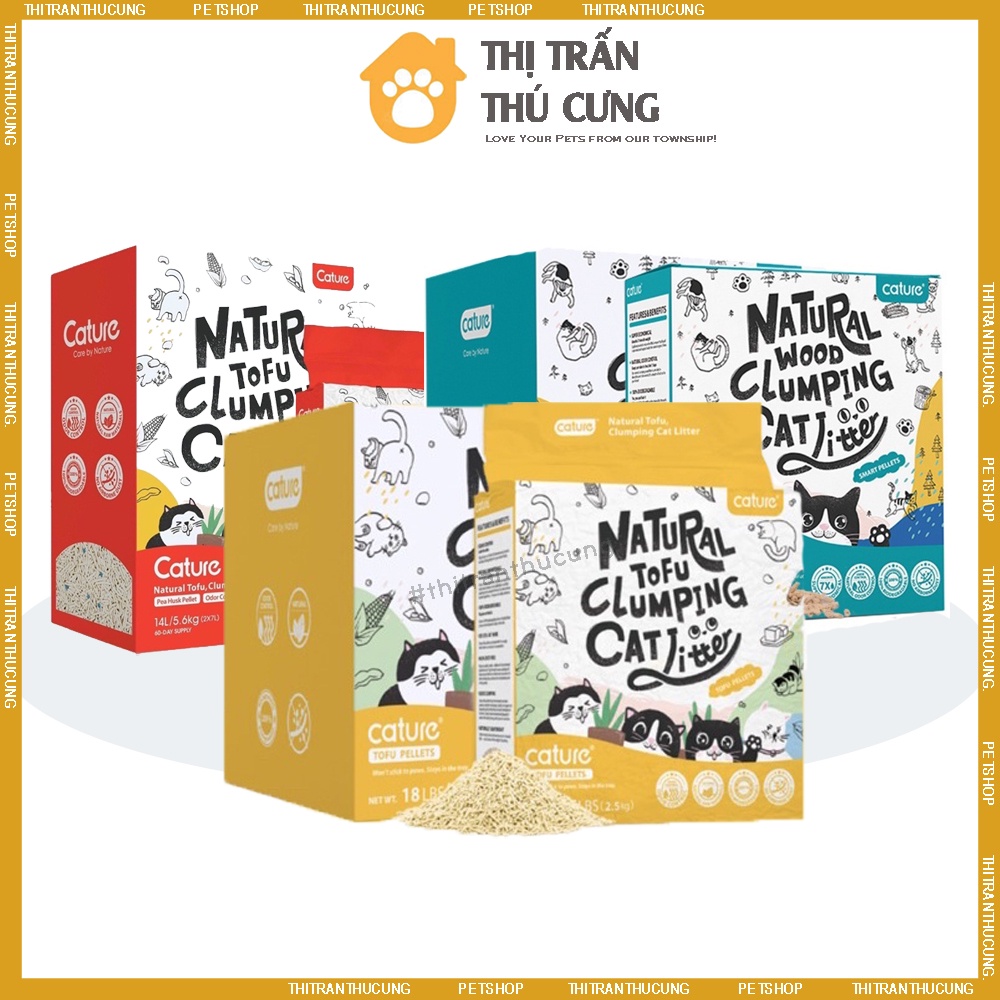 Cát Vệ Sinh Đậu Nành, Cát Gỗ Cho Mèo Cature Natural cho mèo đi vệ sinh - siêu khử mùi và tiết kiệm (An Việt Tiến)