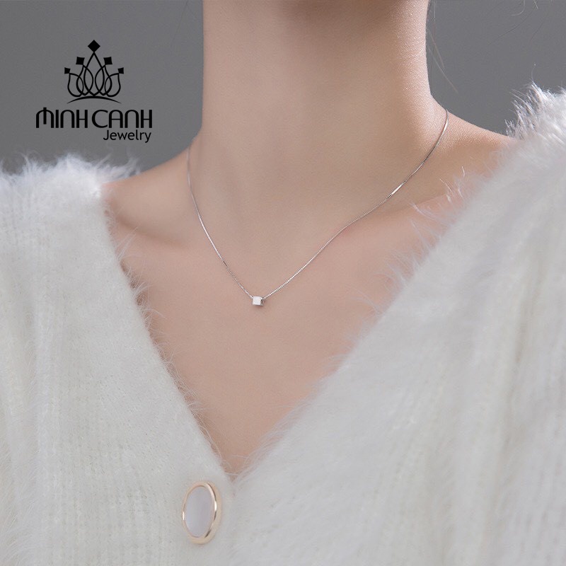 Dây Chuyền Bac Hình Hộp Vuông Mini Minh Canh Jewelry