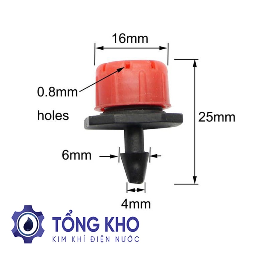 Béc nhỏ giọt 8 tia, béc tưới cây nhỏ gọn tiện lợi - Tổng kho kim khí điện nước