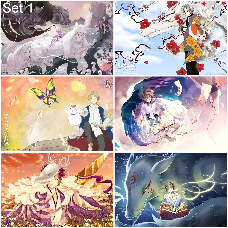 Bộ 6 Áp phích - Poster Anime Natsume's Book of Friends - Natsume Yuujinchou - Hữu nhân sổ  - A3,A4,A5