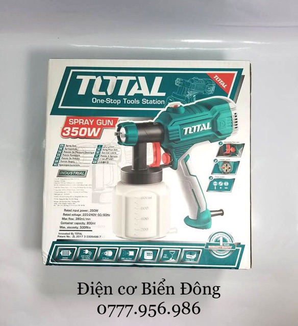 Hàng mới về Máy phun sơn Total TT3506 350w phun sơn đồ vật sơn nội thất ngoại thất