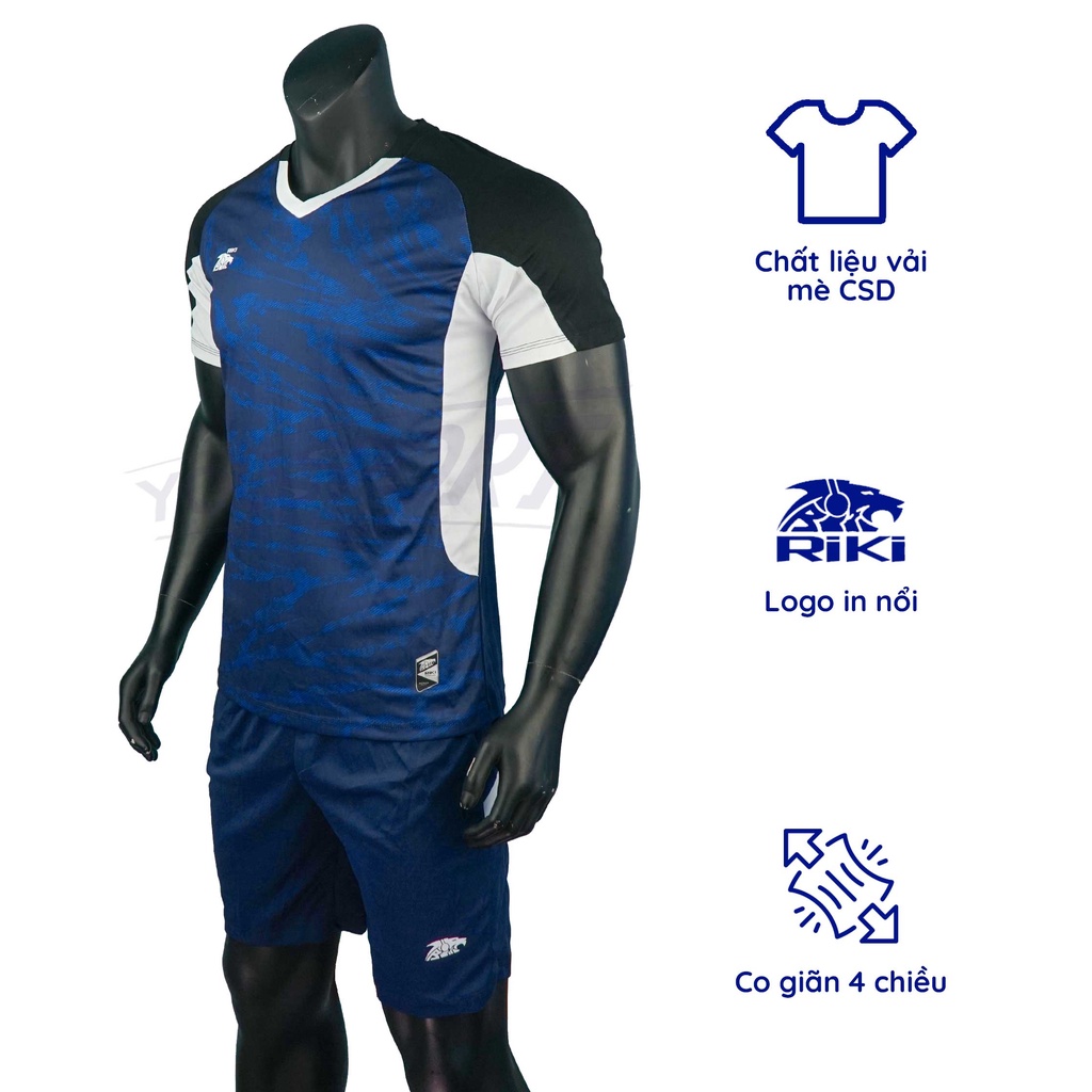 Áo bóng đá không logo RIKI Freedom vải CSD, co giãn, thoáng khí Đặt in đội ưu đãi cao