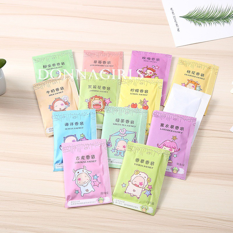 Túi Thơm Mini 12 Cung Hoàng Đạo Chống Mốc Để Tủ Quần Áo, Giày Dép (Mẫu Ngẫu Nhiên) TT01