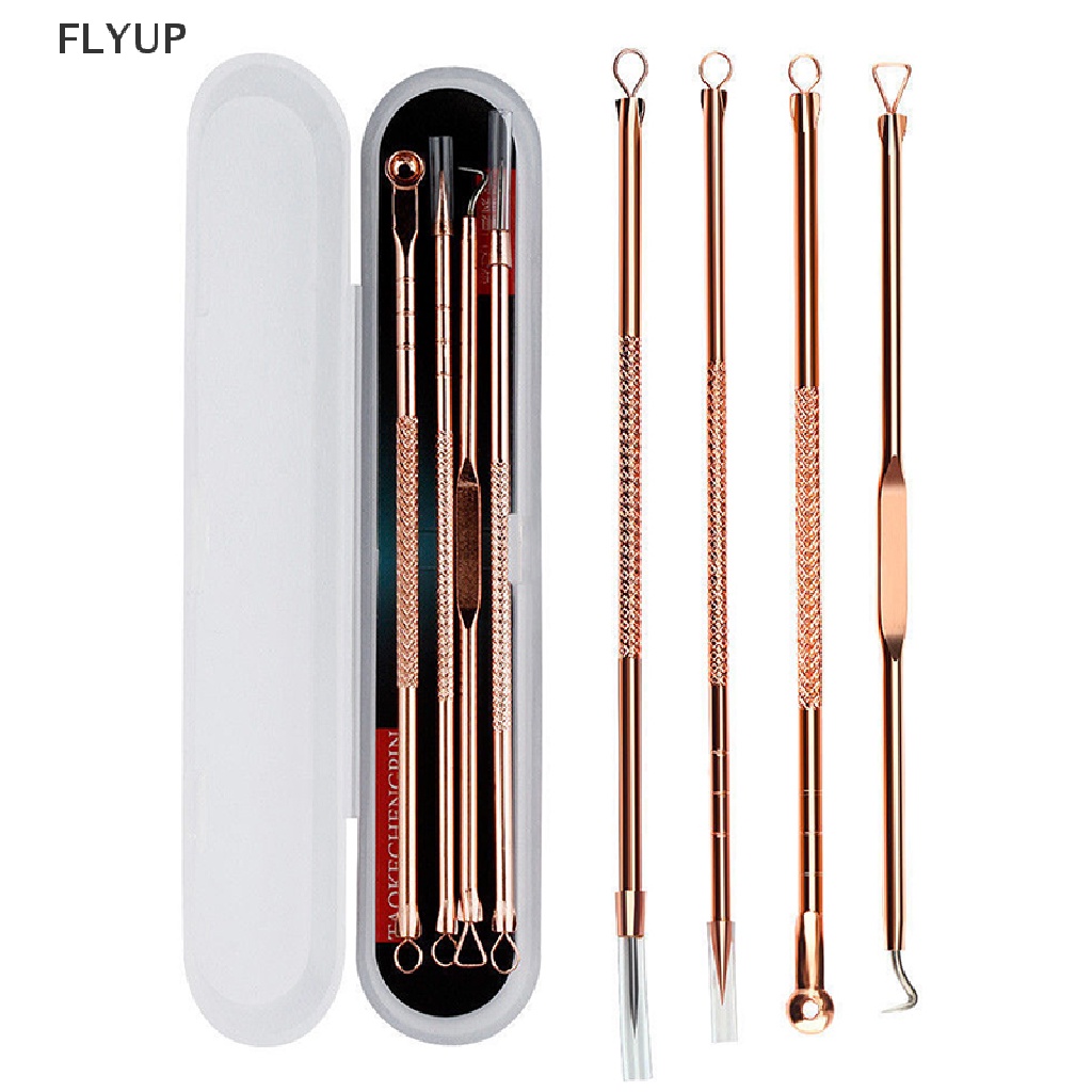 Set 4 Dụng Cụ Nặn Mụn Đầu Đen Bằng Thép Không Gỉ