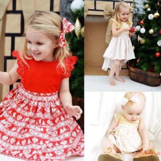 Đầm dây ông già Noel xinh xắn dành cho bé gái