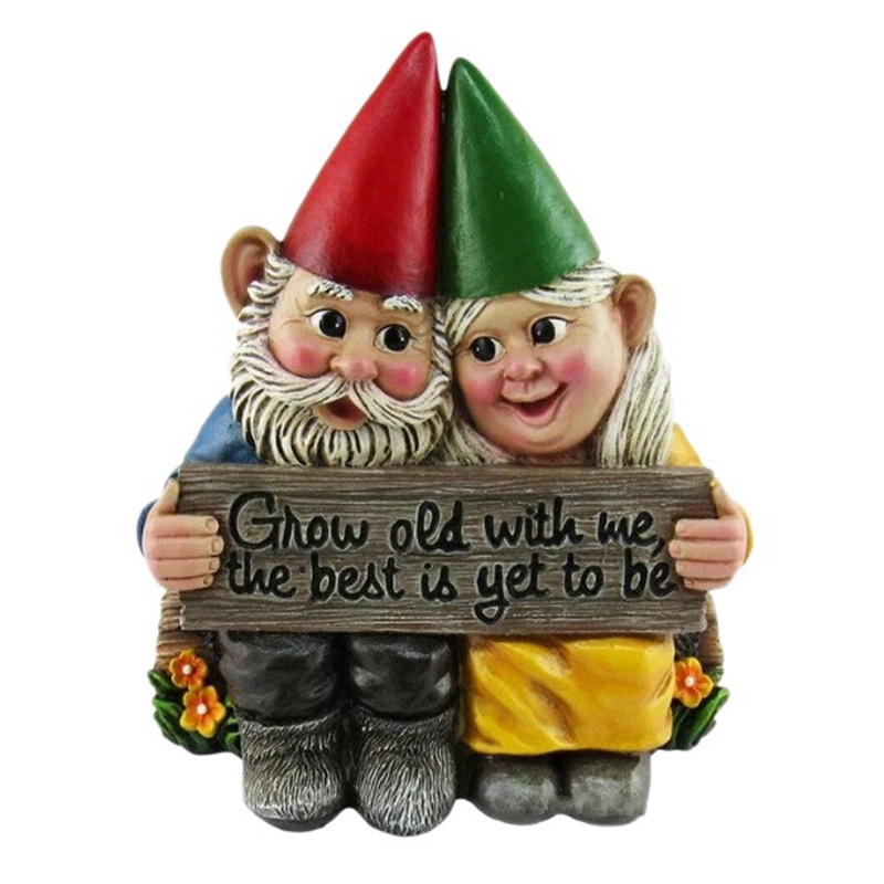 Mô Hình Cặp Đôi Gnome Nghệ Thuật Bằng Nhựa Resin Trang Trí Bàn Làm Việc
