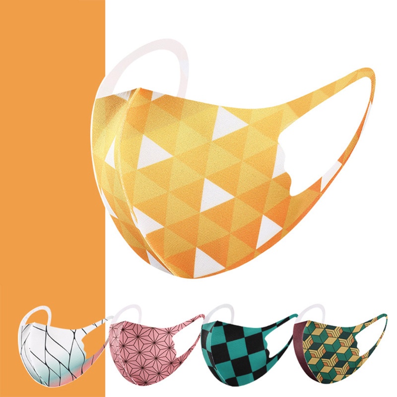 Khẩu Trang Chống Gió Chống Bụi Thoáng Khí In Hình Anime Demon Slayer