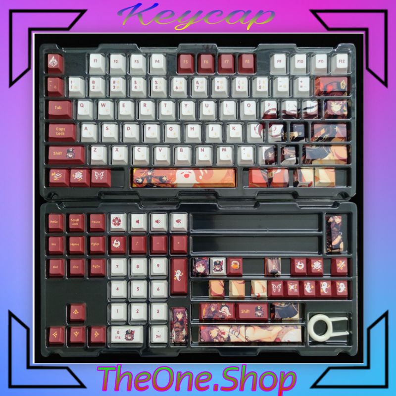 Keycap Gensin Impact profile cheery chủ đề nhân vật Hutao