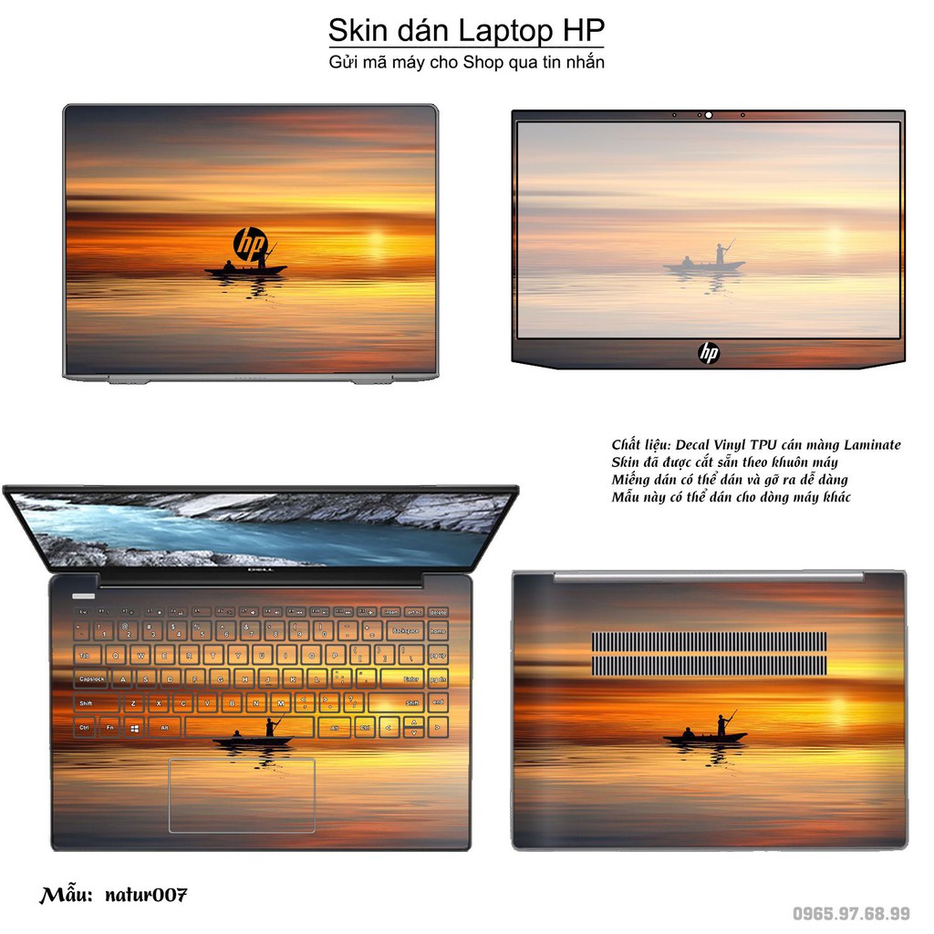 Skin dán Laptop HP in hình thiên nhiên (inbox mã máy cho Shop)