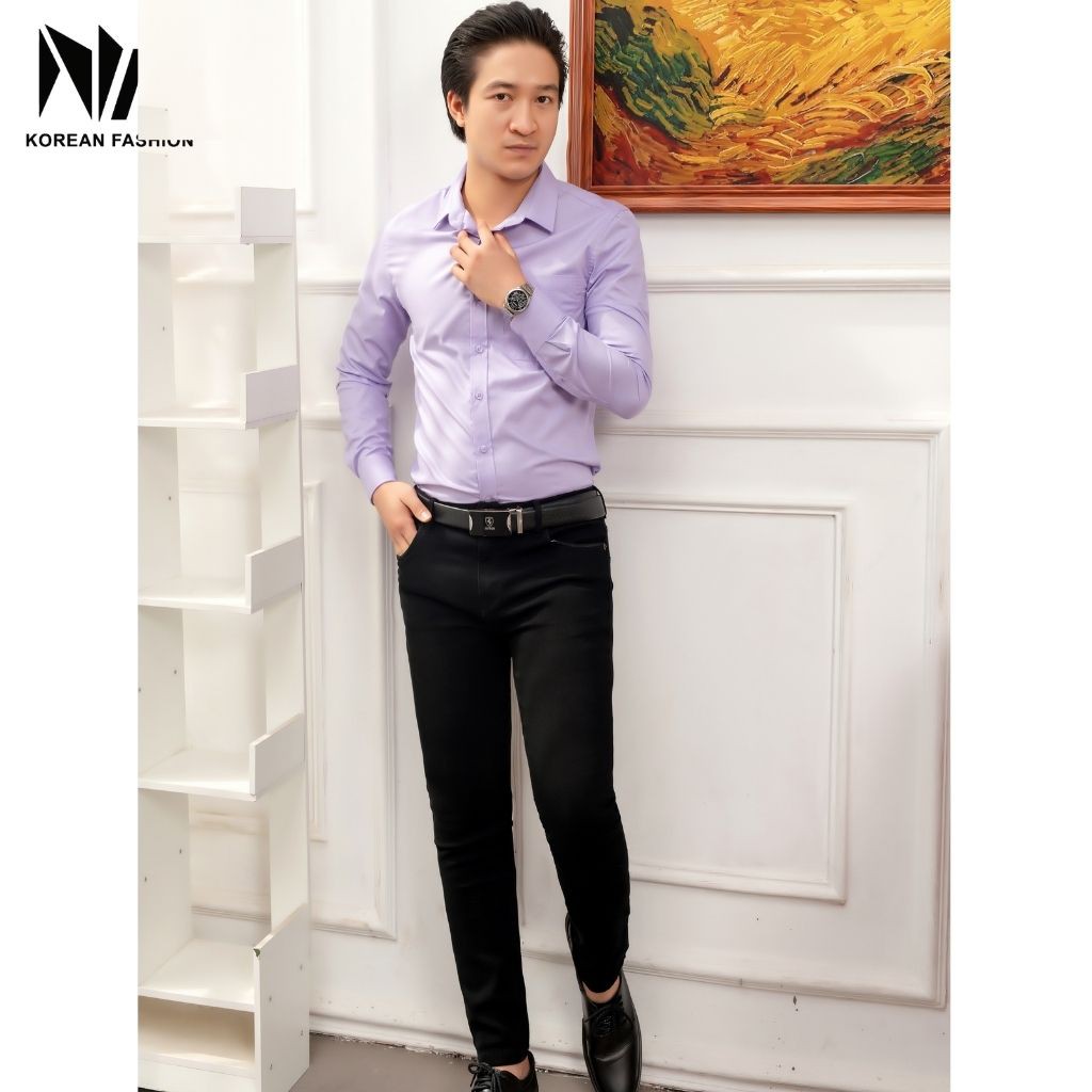 Áo Sơ Mi Nam Công Sở NK FASHION Trơn Màu Dài Tay Đuôi Tôm, Chất Liệu Chống Nhăn, Thấm Hút Mồ Hôi NKFSN2105011