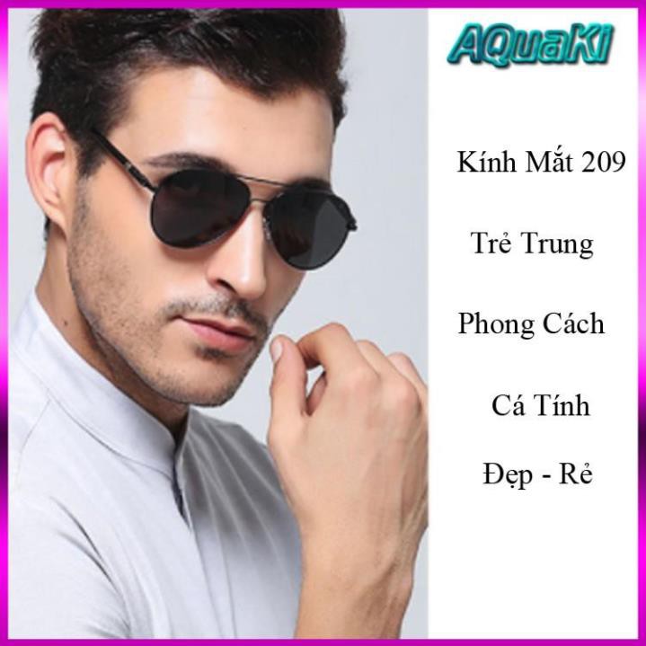 Kính Mát Nam 209, Kính Phân Cực Cao Cấp, Chống Tia UV 400, Giảm Mỏi Mắt, Chống Bụi, Bảo Vệ Mắt Hiệu Quả