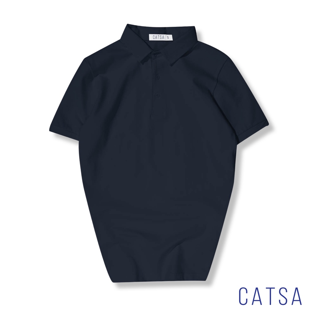 CATSA Áo thun polo đen,trắng,đỏ,vàng,nâu,xanh đen 100% cotton thoáng mát, thấm hút mồ hôi ATP205-208-211-215-213-219 | BigBuy360 - bigbuy360.vn