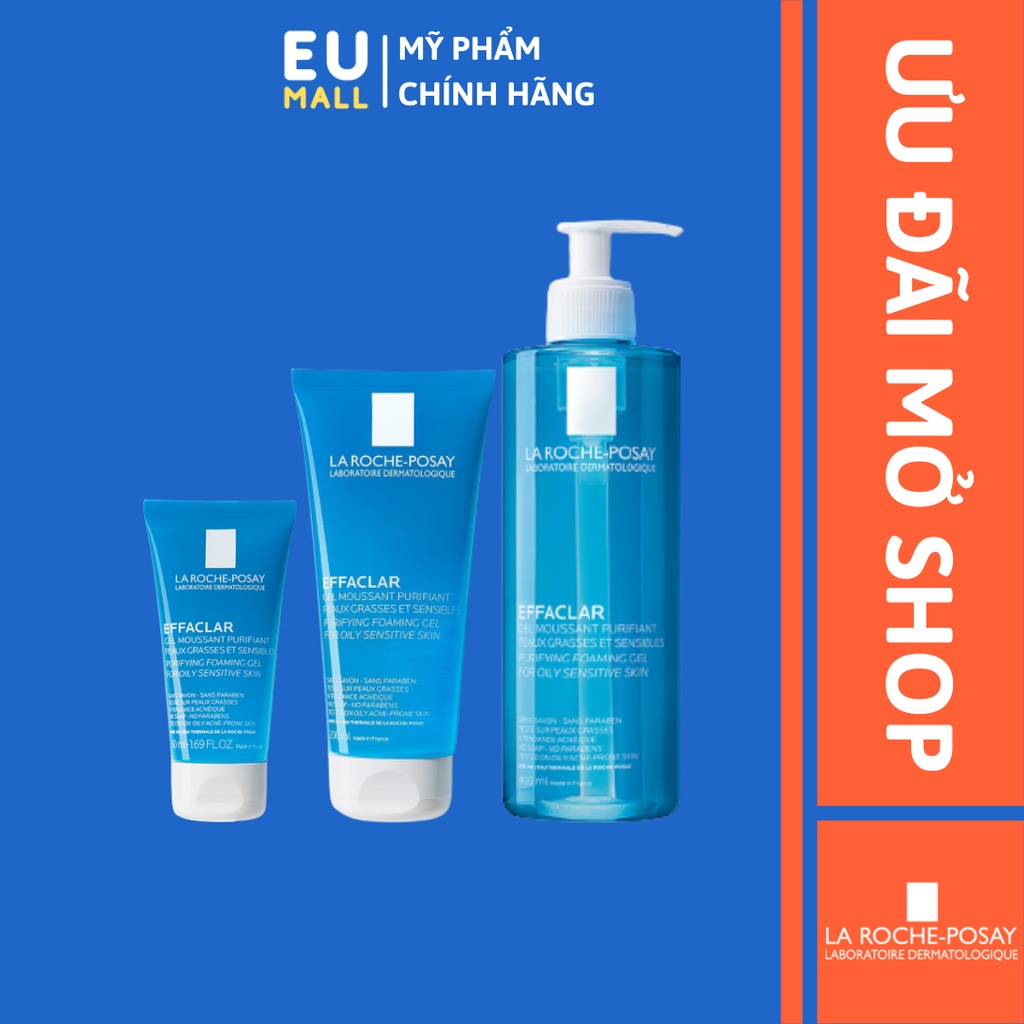 Sữa rửa mặt La Roche Posay cho da dầu mụn, nhạy cảm La Roche-Posay Effaclar Purifying Foaming Gel