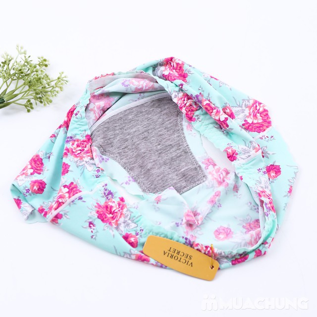 Quần lót nữ đúc su hoa văn Victoria (MS02), quần lót su hoa văn VS (Giao màu ngẫu nhiên)