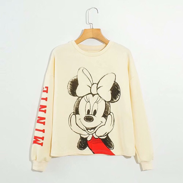 ( T&amp;H Kids) Áo Nỉ Micky Hàng Quảng Châu Hottrend Cho Nữ Form Rộng Như Ảnh