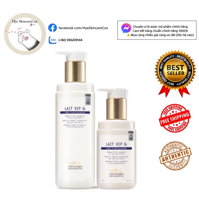 BR Lait Vip O² - Sữa Rửa Mặt Thanh Lọc Và Tái Tạo Da