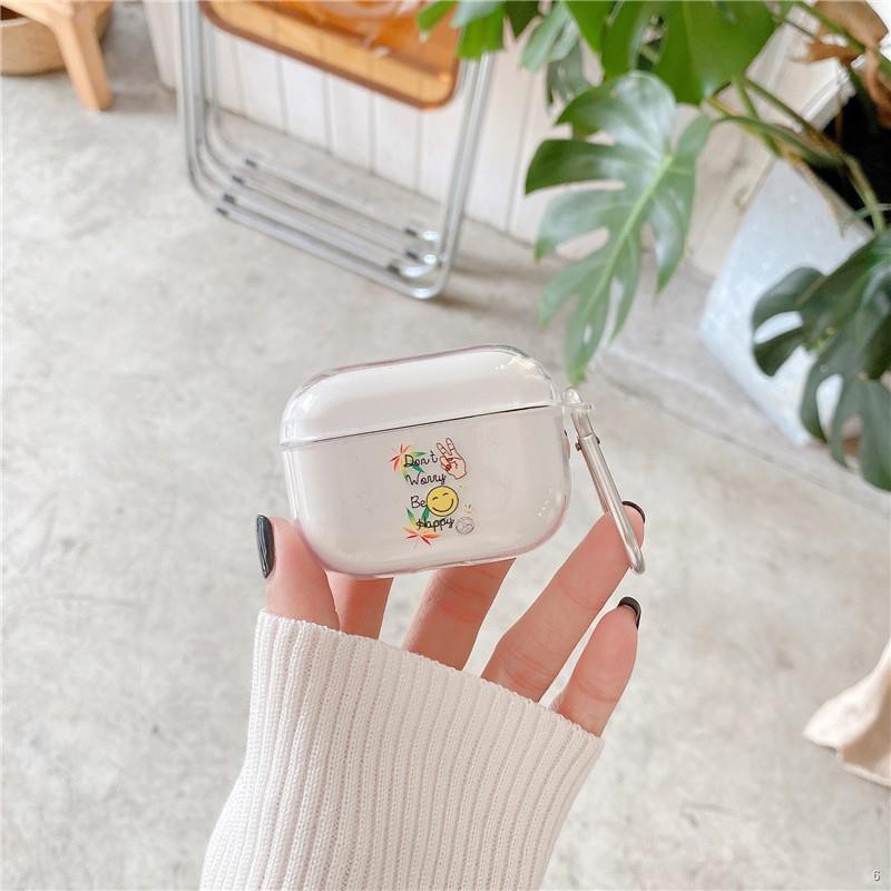 ✟❒✠AirPods Pro 1/2 mặt cười phong cách Hàn Quốc Bao bọc tai nghe chống rơi PC