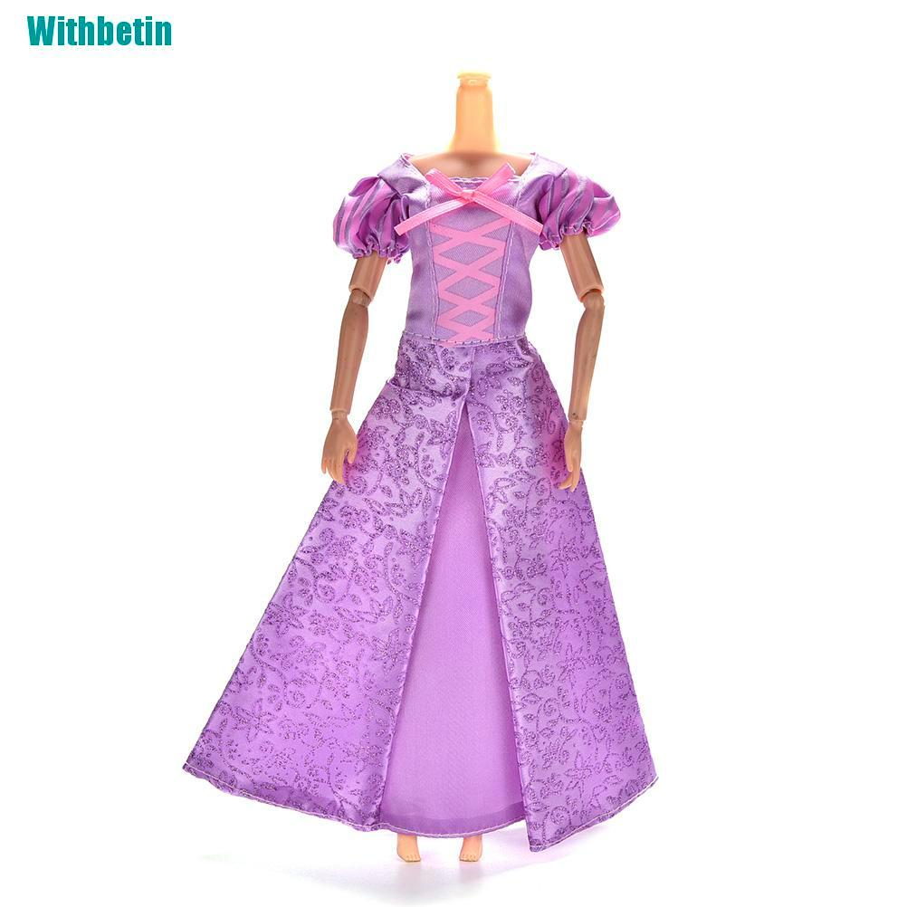 1 Đầm Công Chúa Màu Tím Cho Búp Bê Barbie