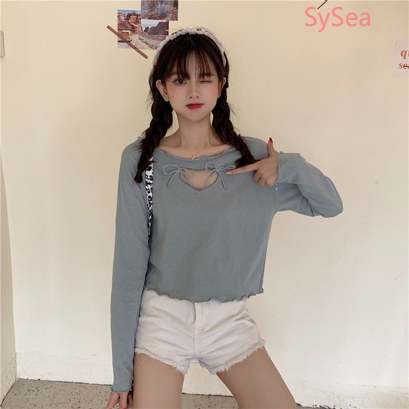 Áo Thun Tay Dài Dáng Rộng Thời Trang Mùa Thu Cho Phái Nữ