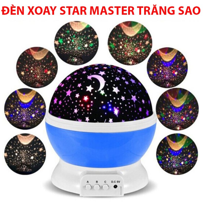 Đèn Ngủ Chiếu Sao Tự Xoay  𝑺𝑻𝑨𝑹 𝑴𝑨𝑺𝑻𝑬𝑹  đèn ngủ để bàn Bầu Trời Trăng Sao, Đèn trang trí phòng ngủ chi sinh động