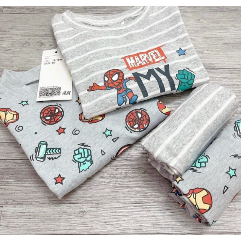 COMBO 2 BỘ SIÊU NHÂN GHI VÀ SIÊU NHÂN KẺ CHO BÉ TRAI CHẤT COTTON