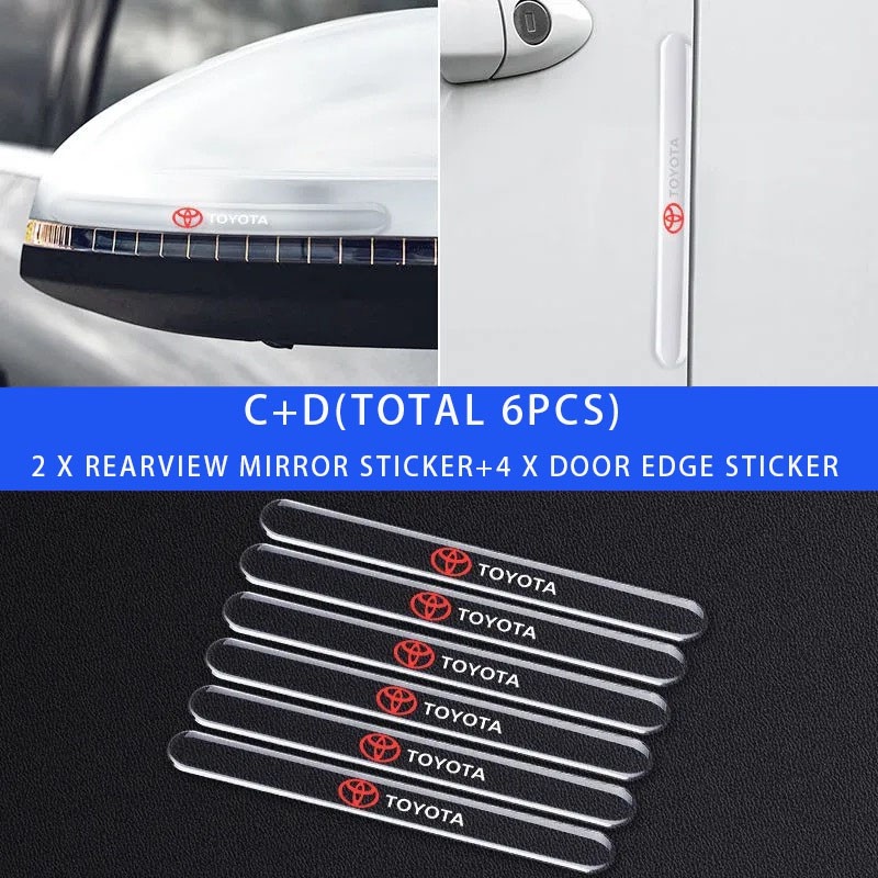 Bộ 4 / 8 Miếng Dán Silicone Bảo Vệ Tay Nắm Cửa Xe Hơi Chống Trầy Xước