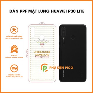 Dán PPF Huawei P30 Lite full mặt lưng - Dán PPF mặt lưng Huawei P30 Lite dẻo trong suốt