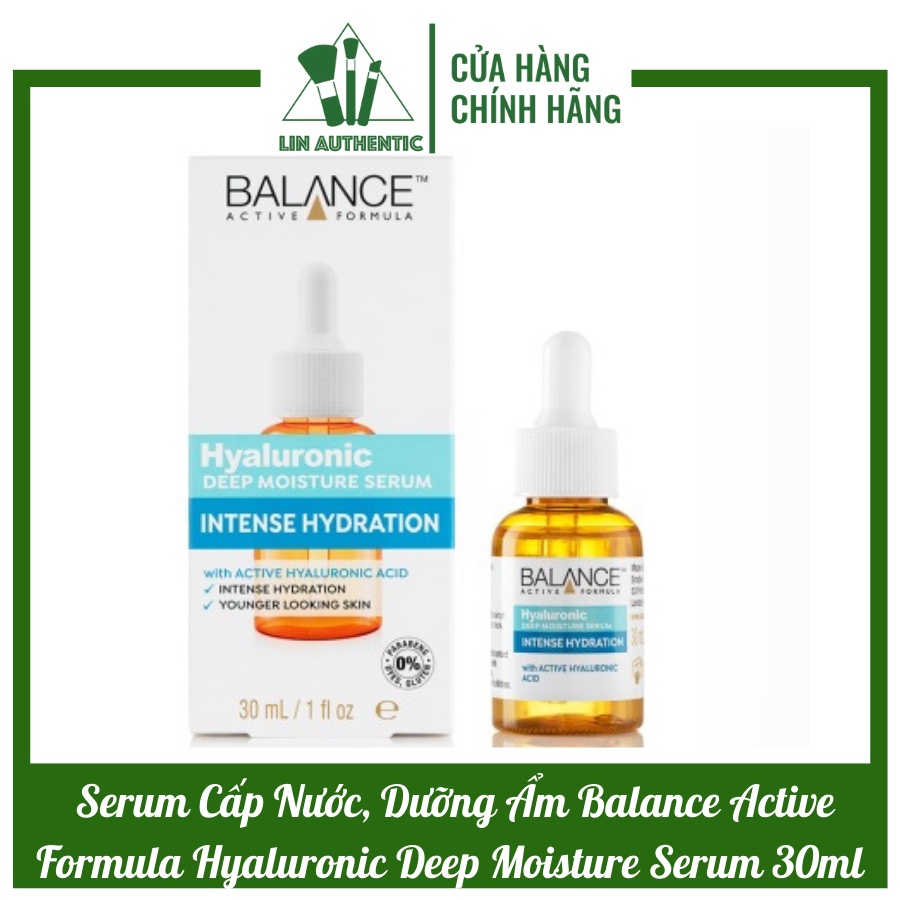 (Sẵn) Serum Cấp Nước, Dưỡng Ẩm Balance Active Formula Hyaluronic Deep Moisture Serum 30ml