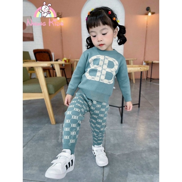 Bộ len chữ BB cho bé 10-20kg