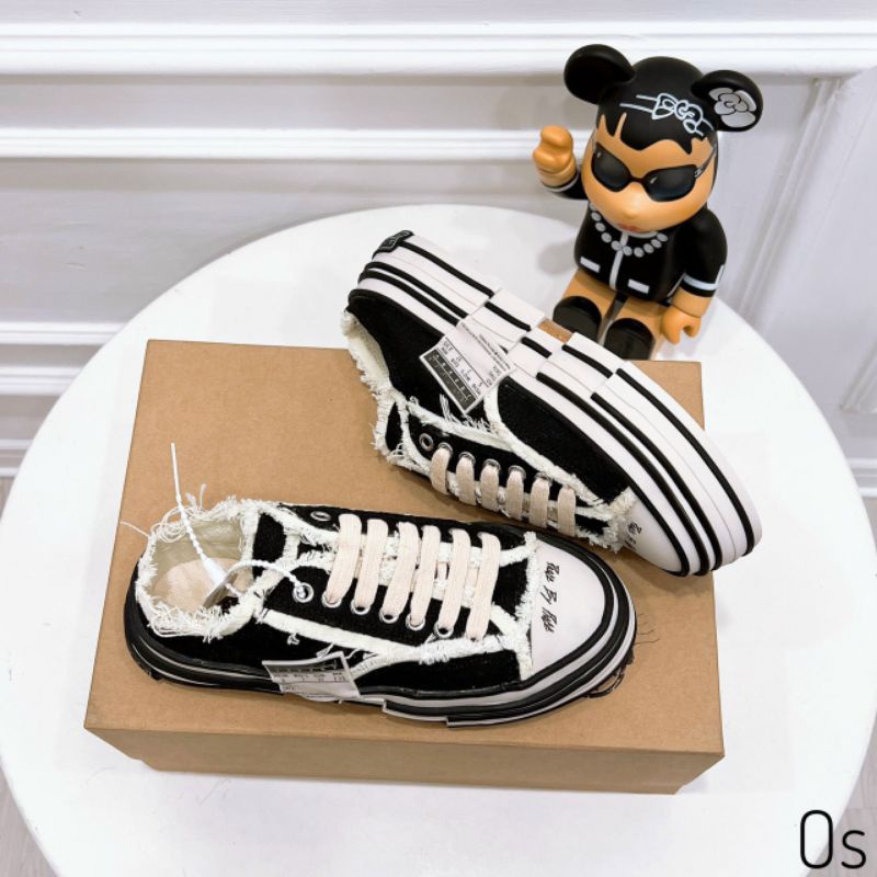 O(ẢNH THẬT) Giày Thể Thao Nam Nữ Tua Rua Vải Da Mềm Êm Fullbox Hãng Cao Cấp