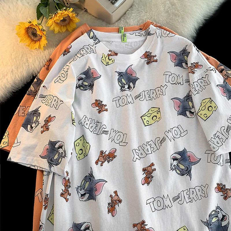 Áo Thun Tay Ngắn Dáng Rộng Thời Trang Mùa Hè 2022 Phong Cách Hàn Quốc Cho Nữ