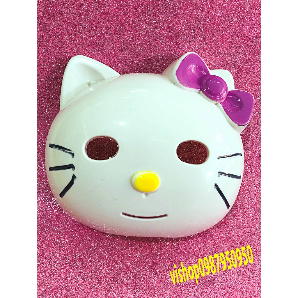 Mặt nạ hóa trang mèo Hello Kitty cho bé chơi trung thu,halloween,lễ hội,quà tặng-Mặt nạ hóa trang mèo