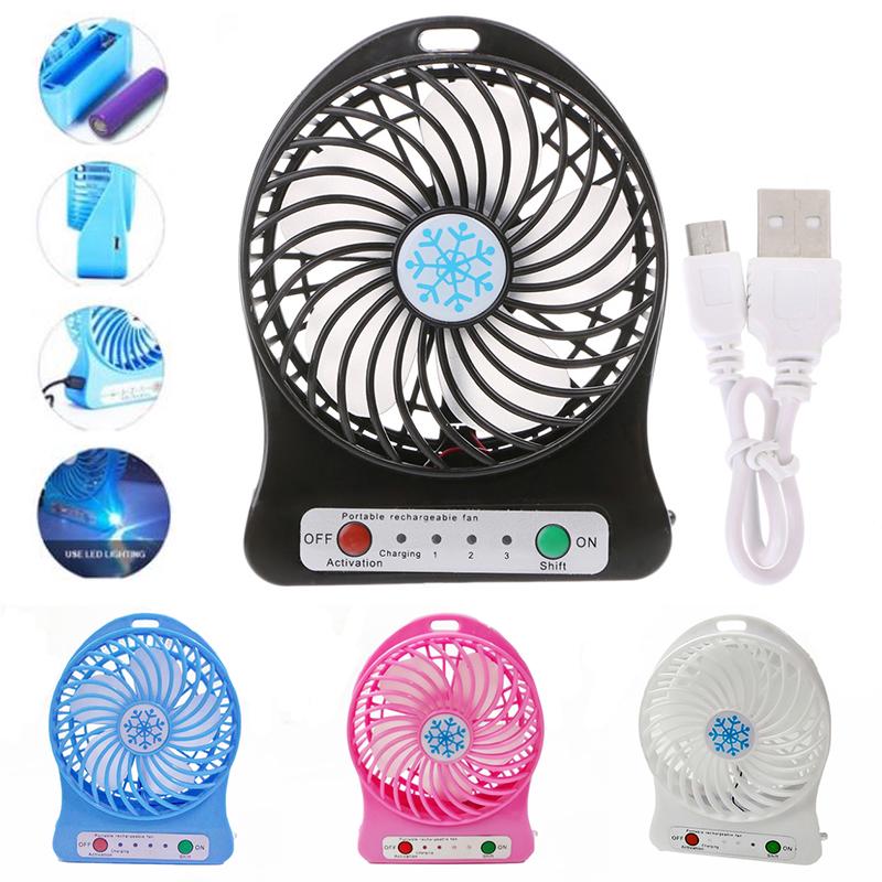 Quạt mini cầm tay có đèn LED