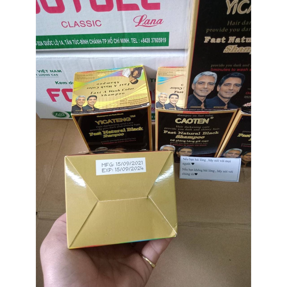 Gội đen không tem hộp 10 gói