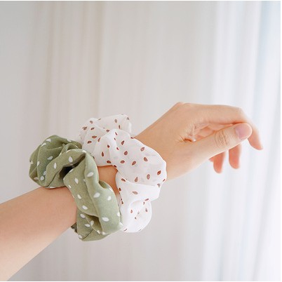 [Mã 151FASHIONSALE1 giảm 10K đơn 50K]Dây Cột tóc,Dây buộc tóc, Scrunchies Chấm Bi Siêu Đẹp