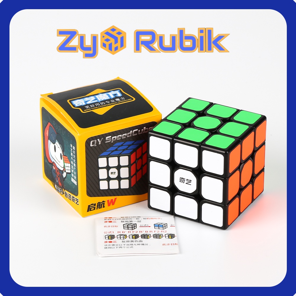 Rubik 3x3 Qiyi Sail W - Đồ Chơi Rubik 3 Tầng Qiyi Sail W (Màu Đen/ Trắng) - ZyO Rubik