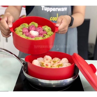 Xửng Hấp 2 Tầng Steam It Tupperware Màu Đỏ