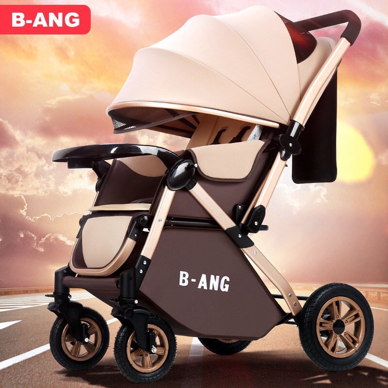 Xe đẩy em bé cao cấp B-ANG 2 chiều 3 tư thế gấp gọn khi du lịch, kiểu dáng sang trọng (Xe đẩy mới 2021)