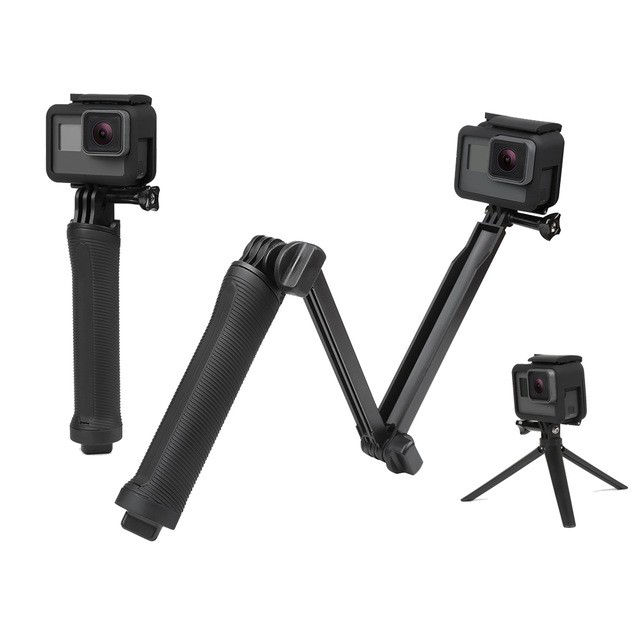 Gậy chụp ảnh 3 đầu chống nước cho máy quay hành trình GoPro Hero 7 5 6 4 Session SJ7000 SJ6000 4K | BigBuy360 - bigbuy360.vn
