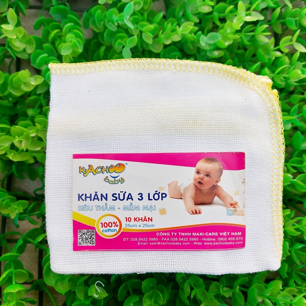 Khăn sữa nhật 3 lớp nhỏ Kachoobaby, khăn lau mặt cho bé