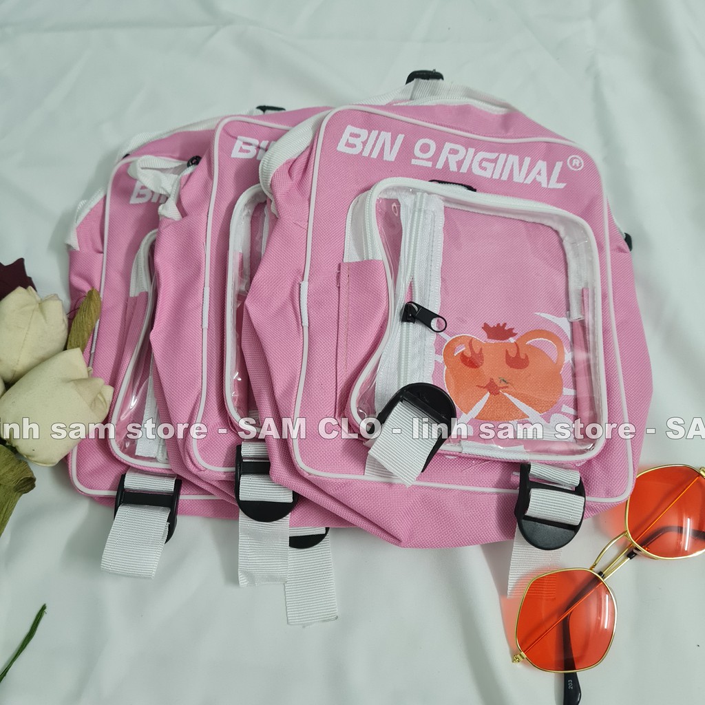 Túi xách đeo chéo nữ kiểu dáng mini bag thời trang canvas khóa kéo hai ngăn mặt gương trong suốt BIN ORIGINAL ĐẦU MÈO | BigBuy360 - bigbuy360.vn